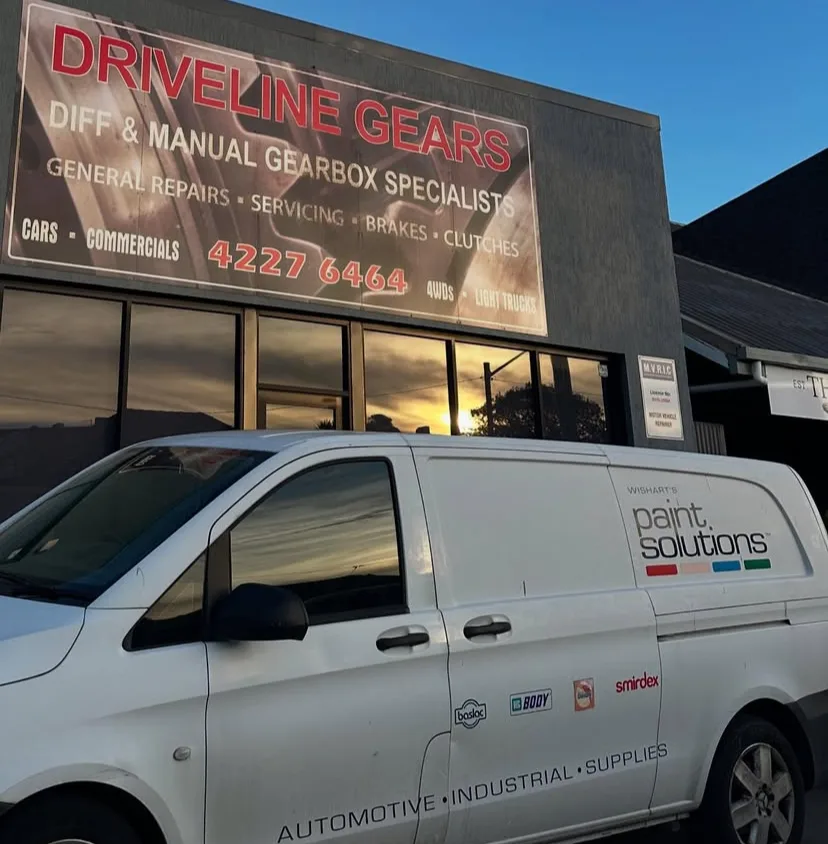 Wishart's Paint Solutions van at Driveline Gears